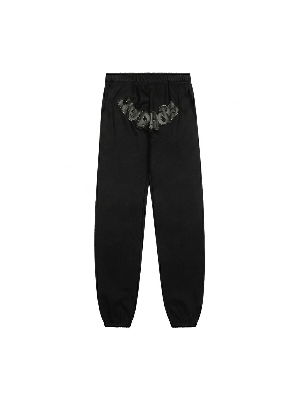 Sp5der Black Rhinestone Sweatpants - Black